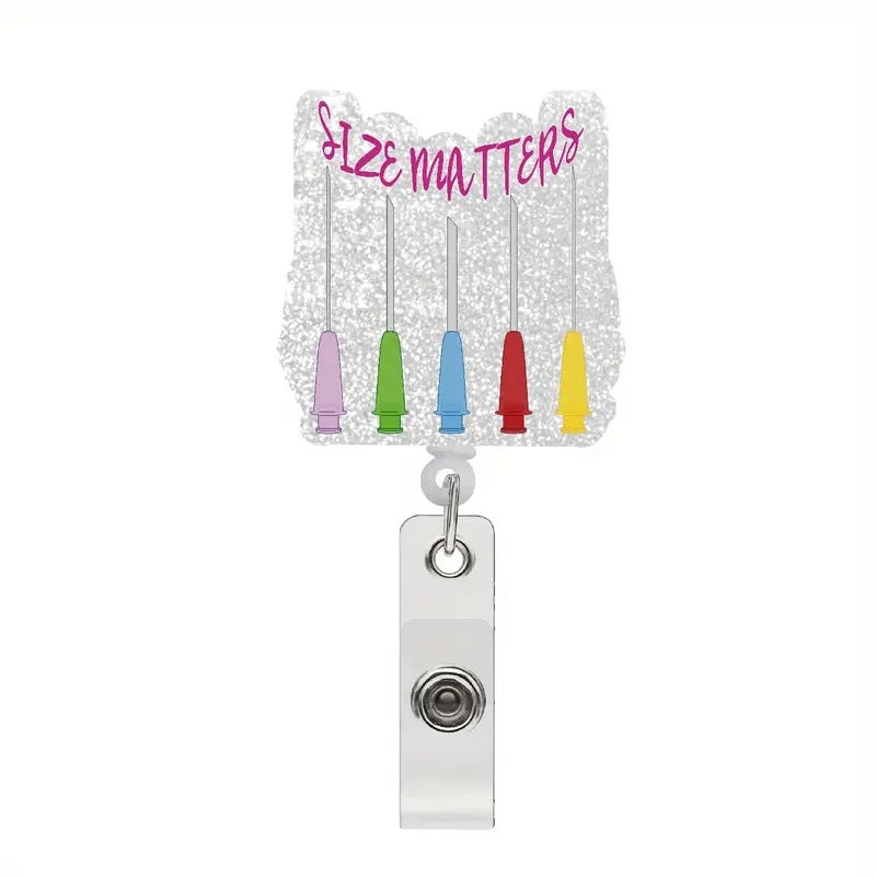 Wholesale Acrylic Medical ID Retractable Keychain